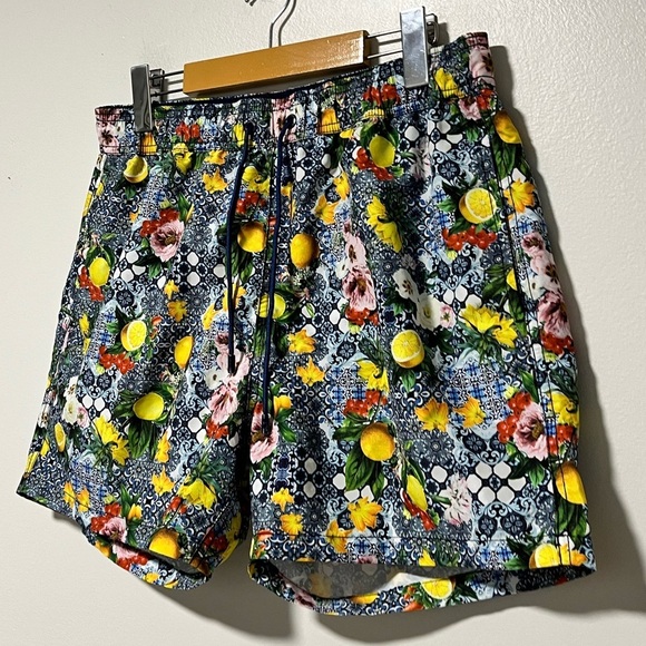 Siamo Verano Men’s Swim Shorts M Floral Tropical Print Summer Beachwear - Picture 10 of 14